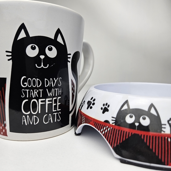Cats Mug Matching Mug With Pet Bowl Nwot - Picture 5 of 6